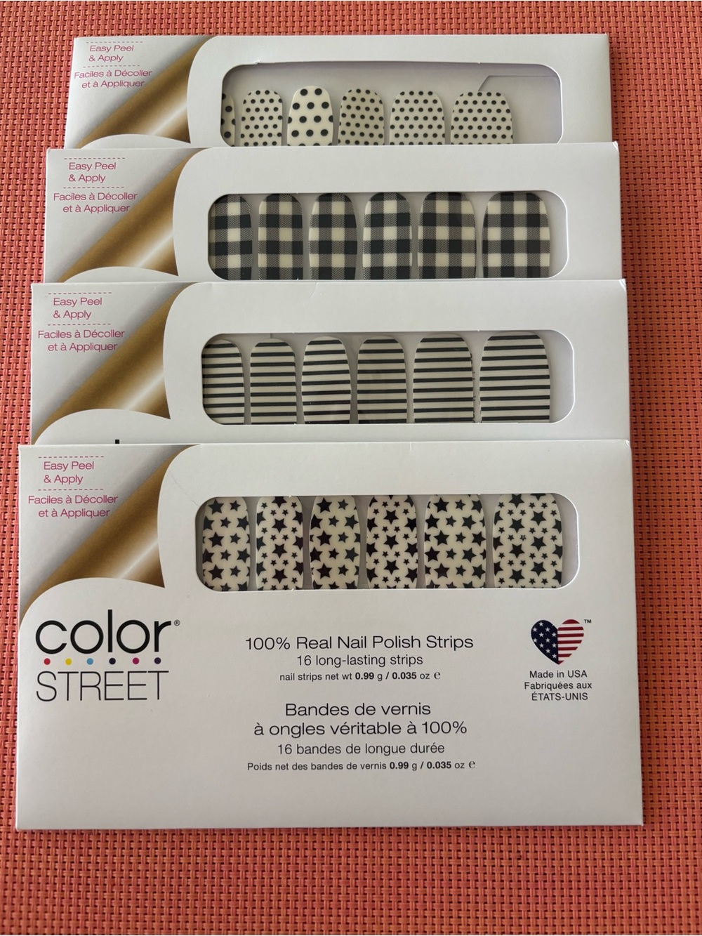 COLOR STREET Black & White Polish Strips - Assorted Patterns